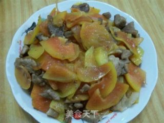 木瓜爆炒肉片的做法