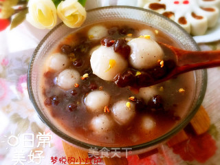 桂花红豆小丸子的做法