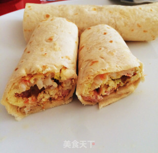 早餐煎蛋卷饼的做法