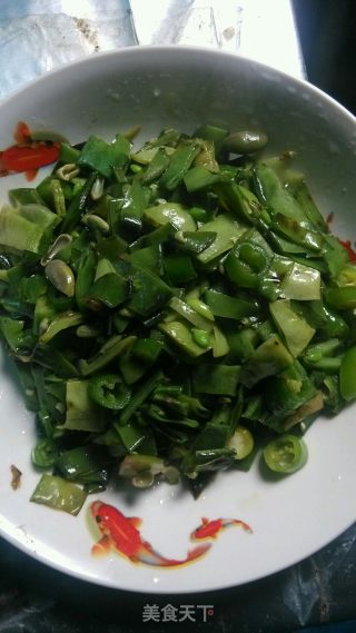青椒炒扁豆的做法