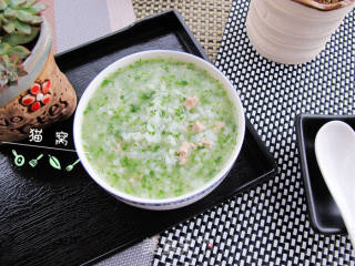 荠菜瘦肉粥的做法