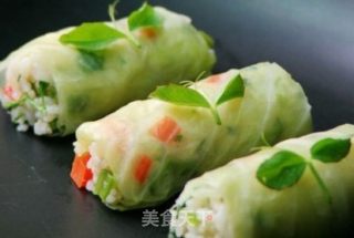 碧玉蔬菜饭卷的做法