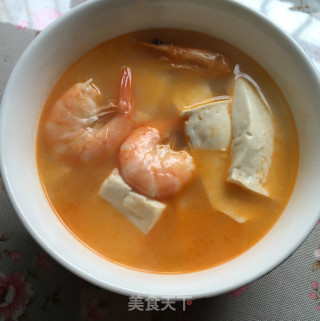 鲜虾豆腐汤的做法