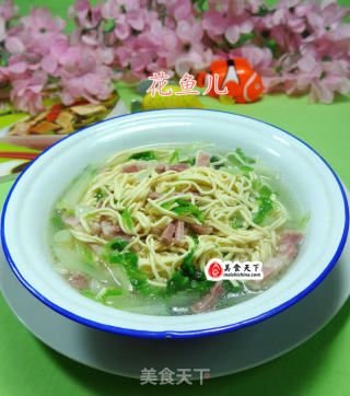咸肉白菜煮干丝的做法