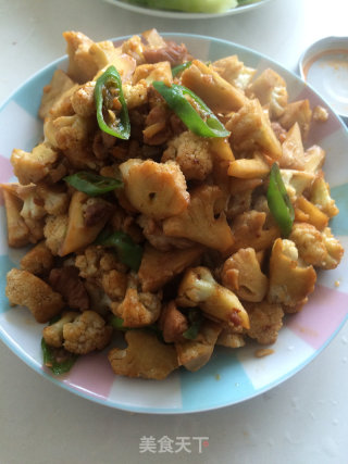 肉块花菜的做法