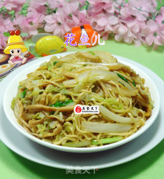 白菜素炒波纹面的做法
