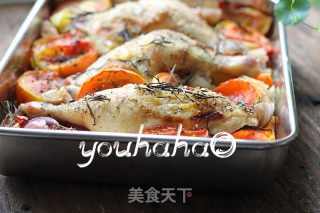 烤时蔬鸡腿的做法