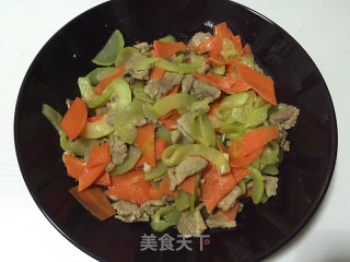 营养健康西葫芦胡萝卜炒肉的做法