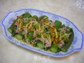 肉沫蒸秋葵的做法
