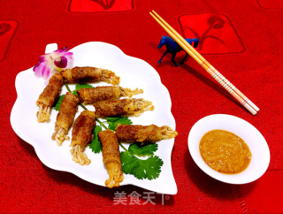 肥牛金针菇香香卷的做法