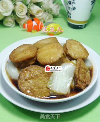 白菜烧圆素鸡的做法