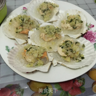 蒜蓉蒸扇贝的做法