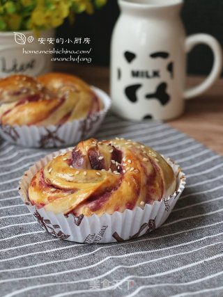 紫薯面包卷的做法