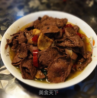 泡椒菠菜炒猪肝的做法