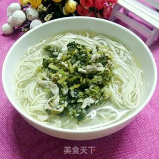雪菜肉丝面的做法
