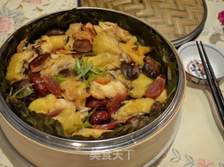 荷叶蒸子鸡的做法