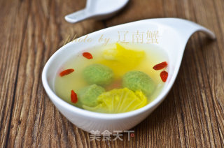 菠菜虾肉丸子的做法