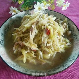 蒜黄炒肉的做法
