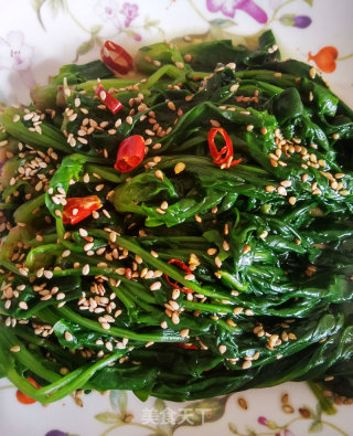 芝麻菠菜的做法