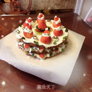 圣诞裸蛋糕的做法