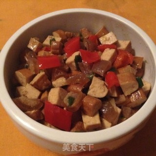 腊肉皮炒干子丁的做法