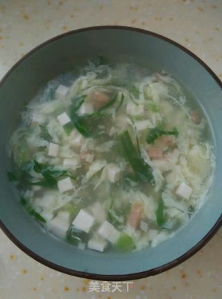 翡翠豆腐鸡蛋羹的做法