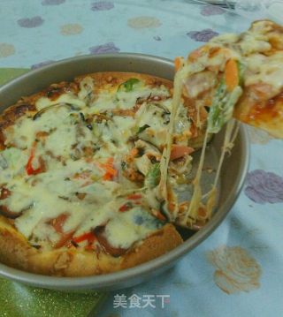火腿香菇芝士披萨的做法