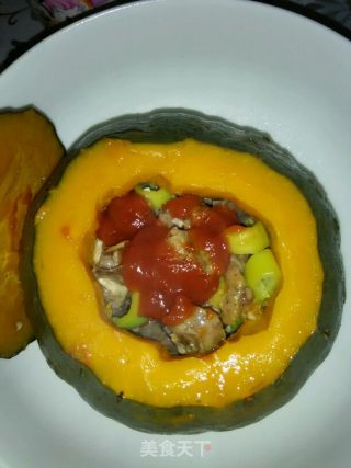 鸡肉南瓜盅的做法