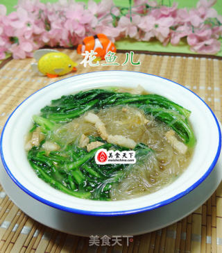猪肉粉丝煮蒿菜的做法