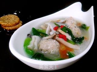 美味养生——生氽肉丸粉丝汤的做法
