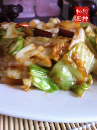 酱爆圆白菜的做法