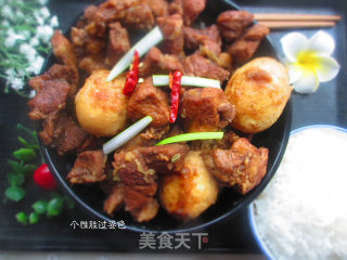 红烧鸡蛋肉的做法