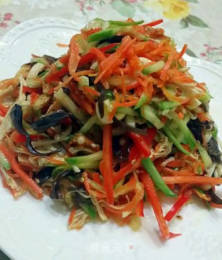 五彩鸡丝的做法