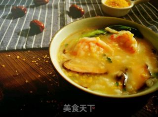 粗粮蔬菜鲜虾粥的做法