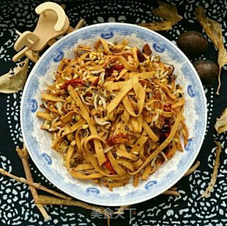 辣炒豆芽豆皮的做法