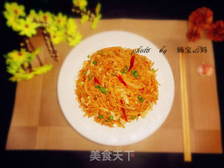 甘蓝素炒饼的做法
