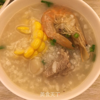 排骨海鲜粥的做法