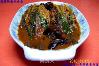 《葱烤鲫鱼焖肉蓉》的做法步骤：10