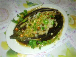 茄子蒸肉的做法步骤：3
