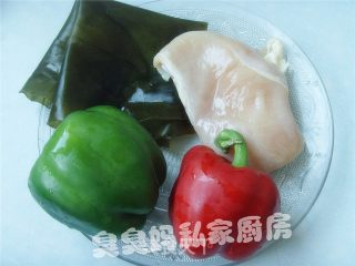 海带烩鸡柳的做法步骤：3