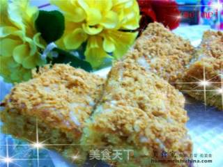 超简单@@手拌式~~鸡肉松蛋糕的做法步骤：5