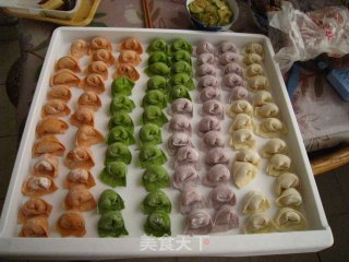 五彩 马蹄 小馄饨的做法步骤：2