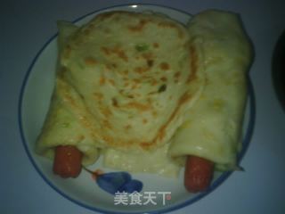 葱花煎饼的做法步骤：2