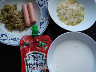 榨菜鸡蛋饼的做法步骤：2