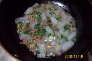 【秋冬绿盾】---《大蒜鸡杂炒麻腐》的做法步骤：2