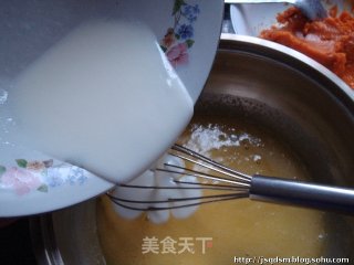 南瓜蛋糕卷的做法步骤：2