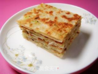 超薄葱油千层饼的做法步骤：3