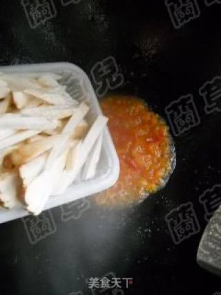 茄汁杏鲍西兰花的做法步骤：2