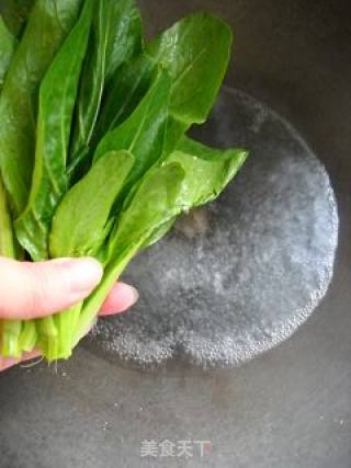 菜心肉末豆腐的做法步骤：2