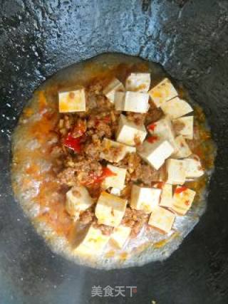 菜心肉末豆腐的做法步骤：2